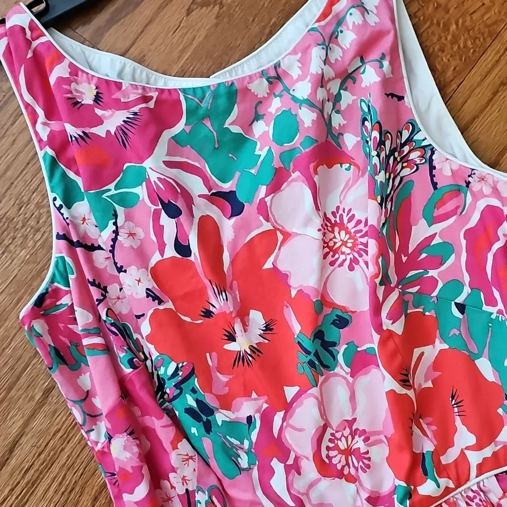 Lilly Pulitzer Pink Floral Sleeveless Dress - Picture 2 of 3